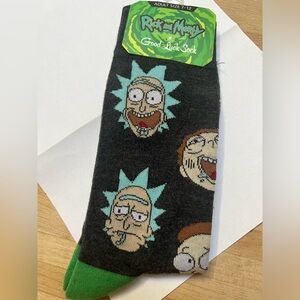 Rick and Morty Good Luck Socks NWY